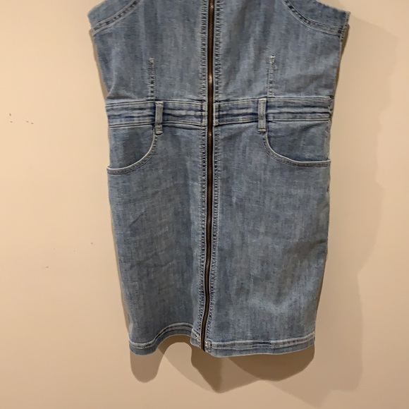 American Eagle Blue Stretch Denim Dress - Women’s Size 12 - Picture 6 of 10